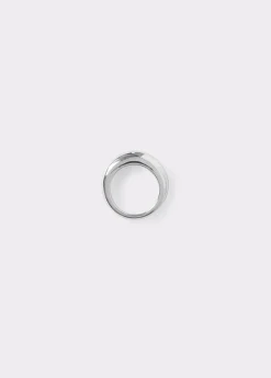 Anillo volumen plateado