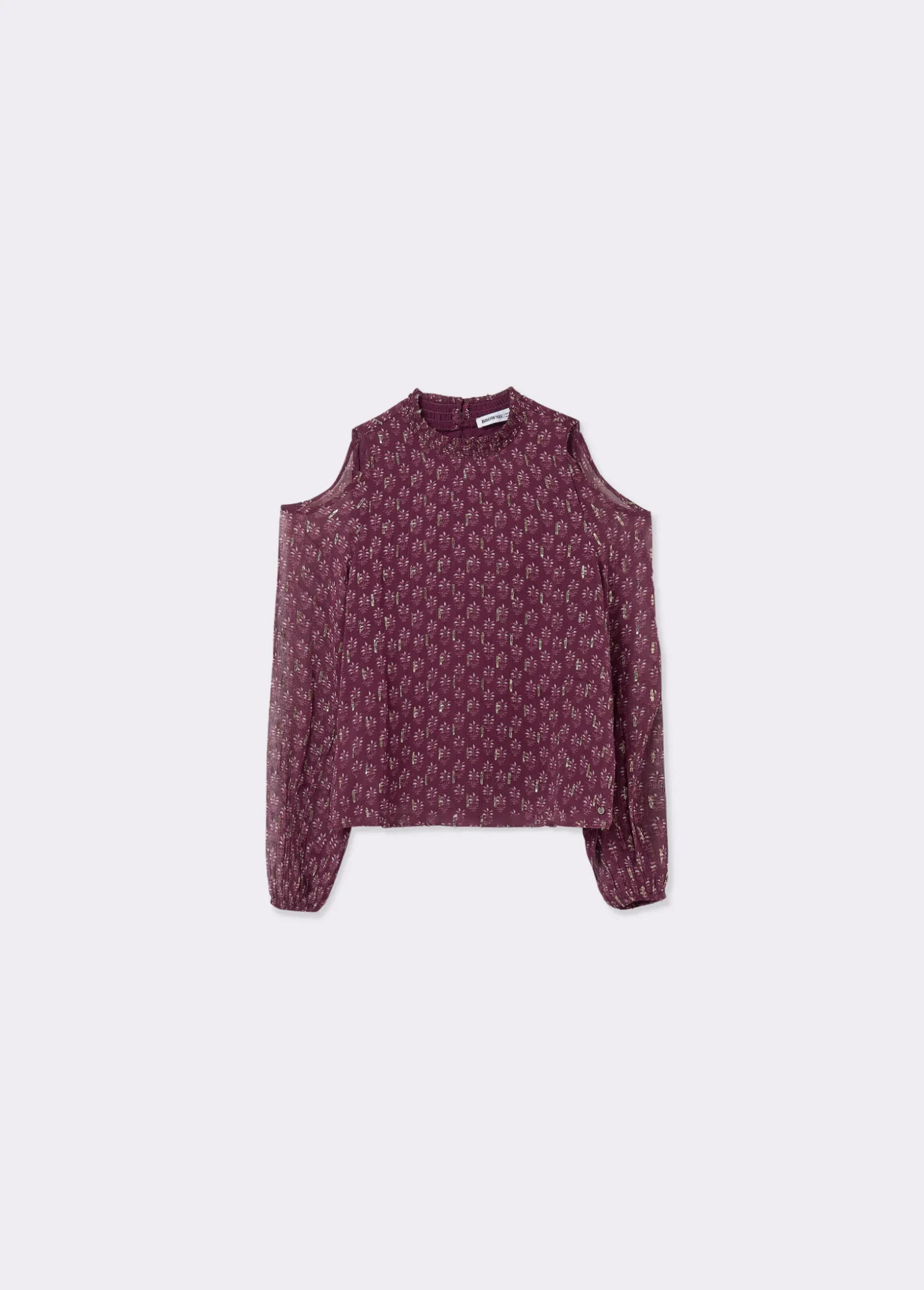 Blusa cut out estampado sello indio