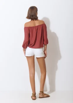 Blusa manga larga lisa
