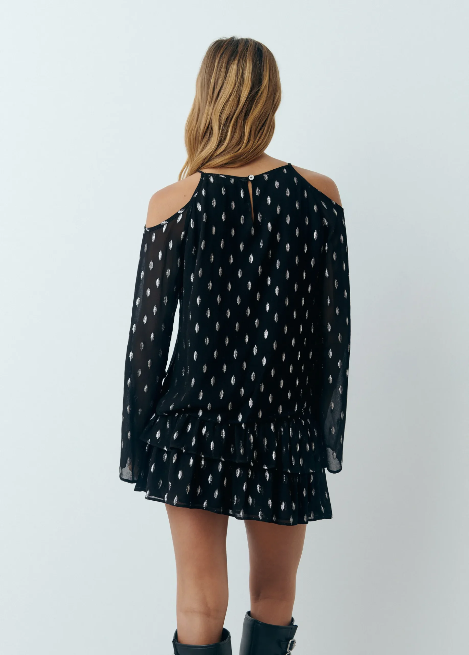 Blusa offshoulder brillo