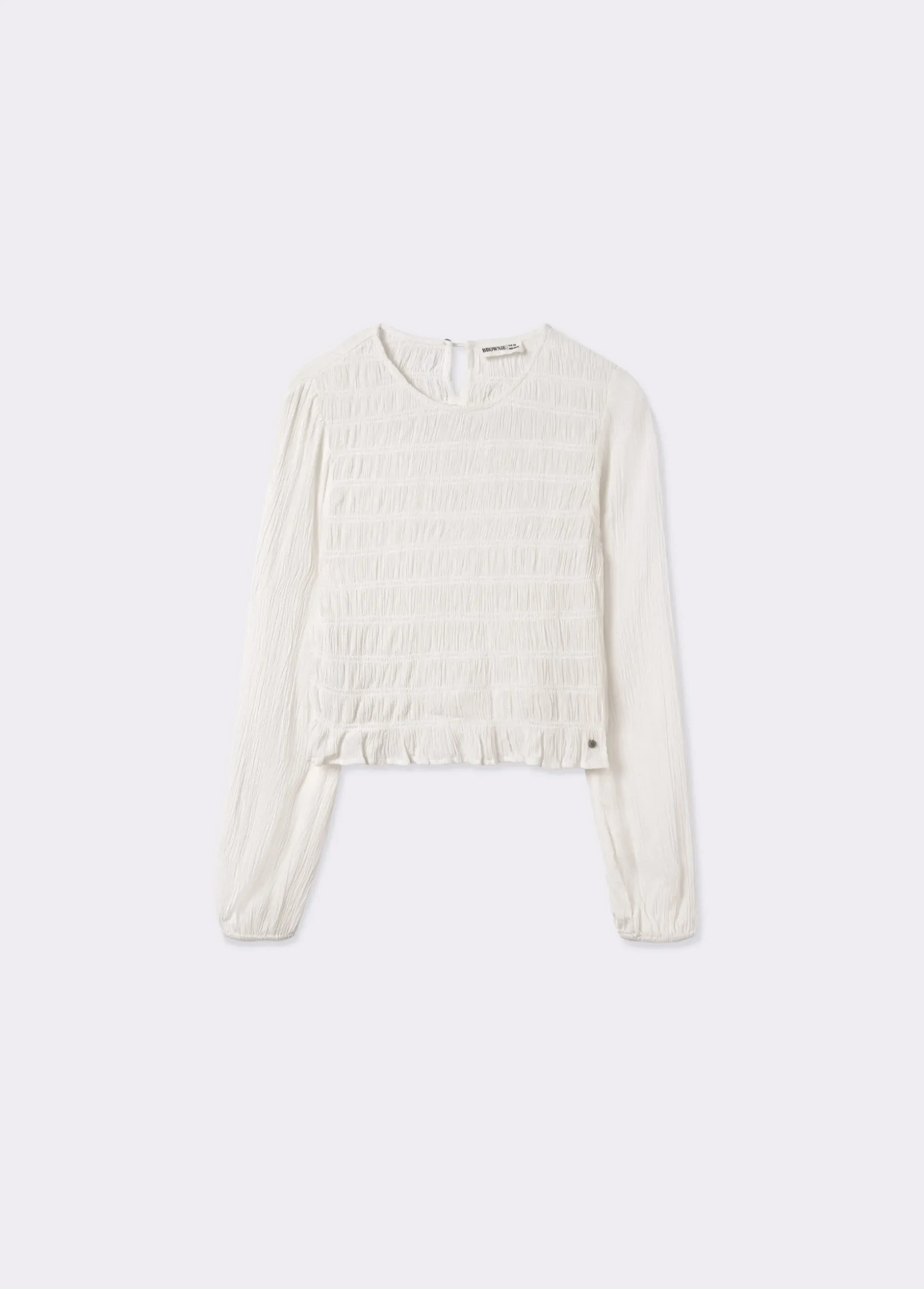 Blusa smock manga larga