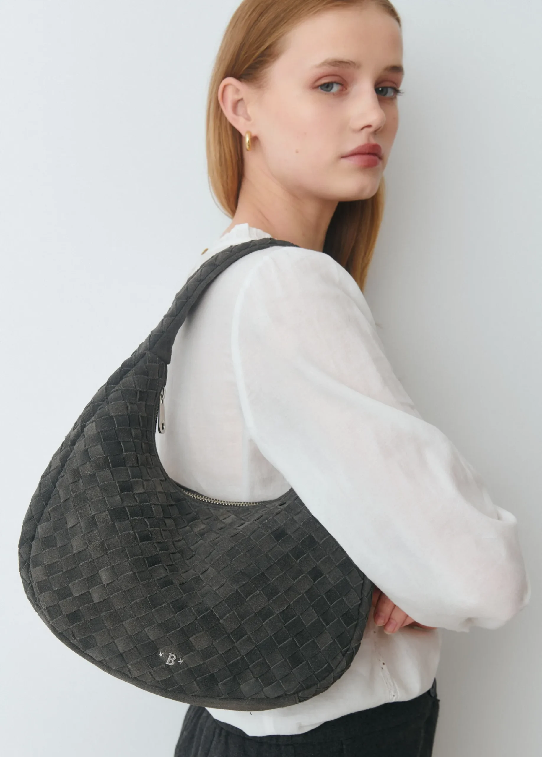 Bolso hombro piel trenzado