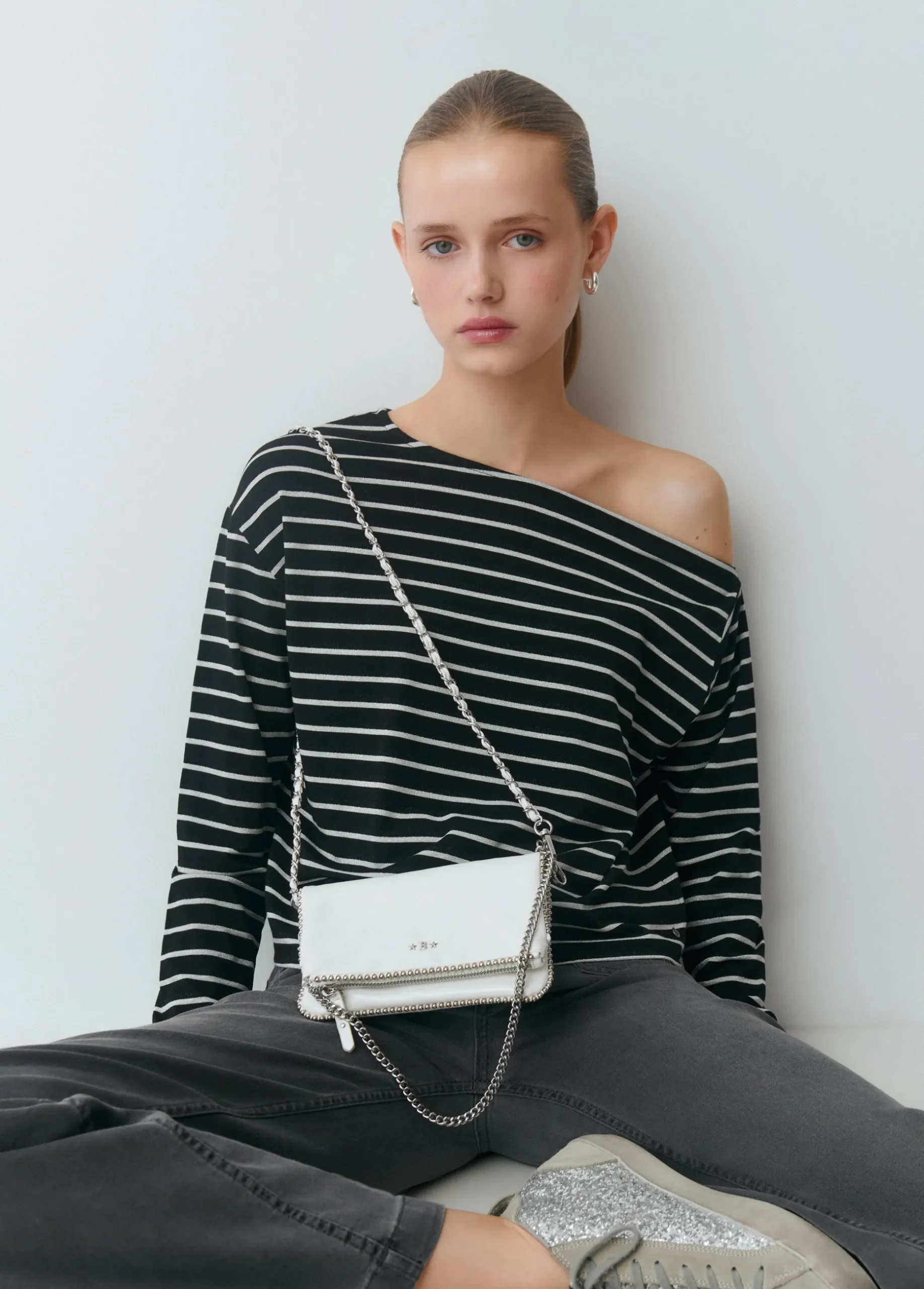 Bolso mini solapa bolitas