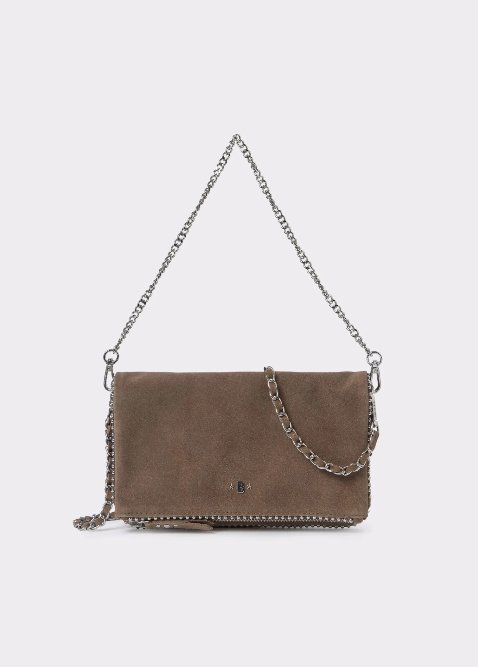 Bolso piel solapa bolitas