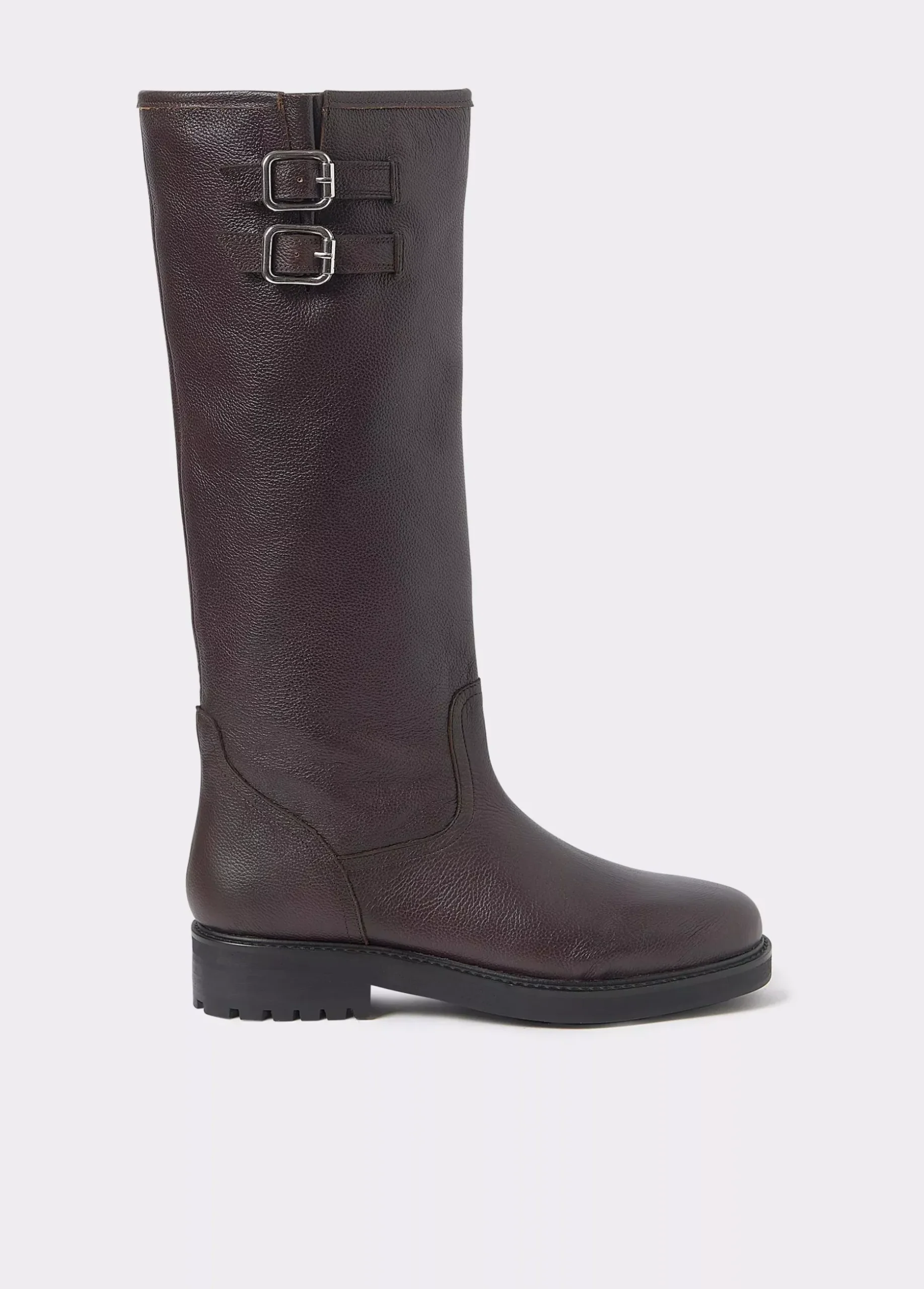 Bota alta piel hebillas