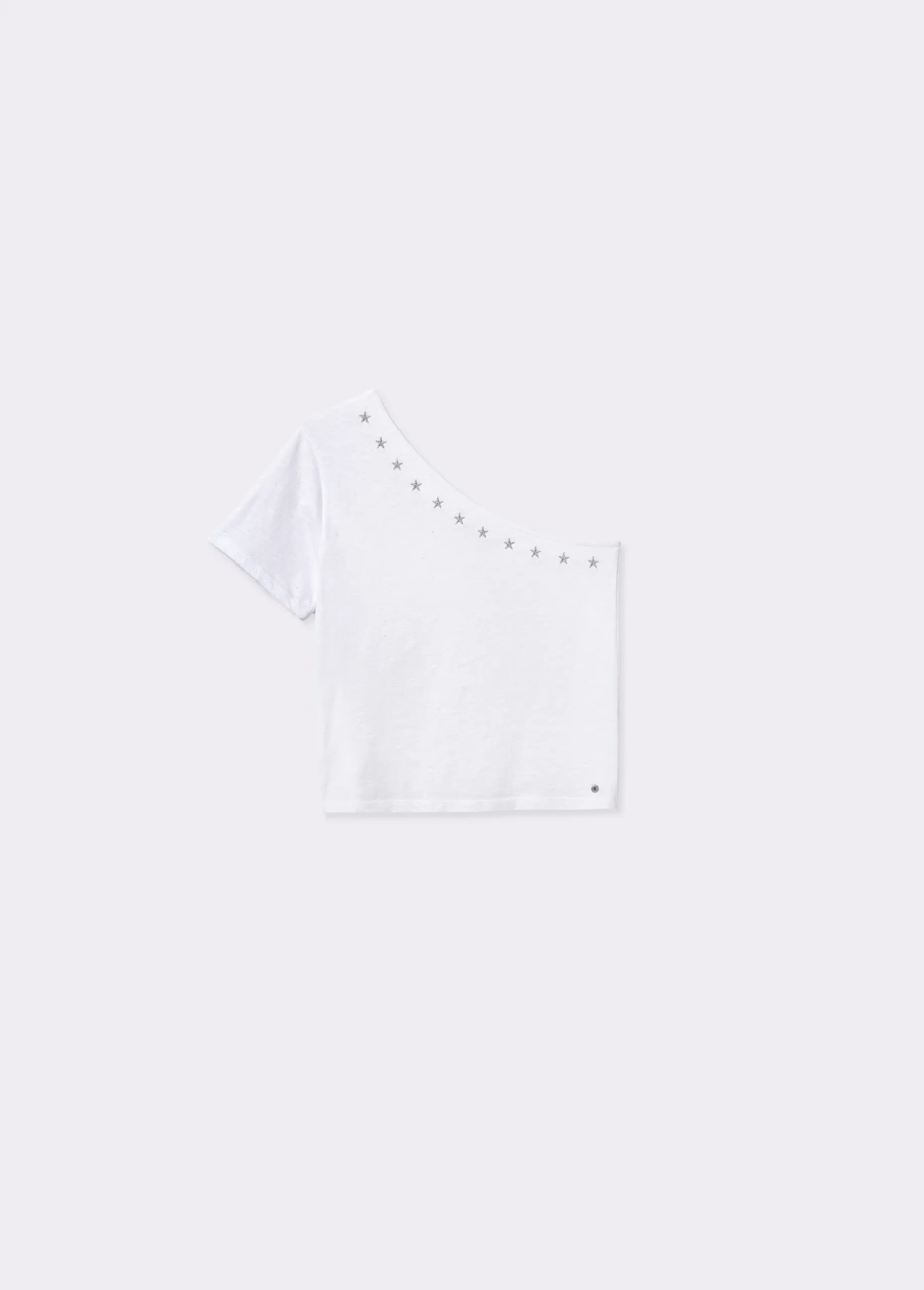 Camiseta asimétrica efecto lavado