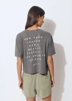 Camiseta manga corta print trasero