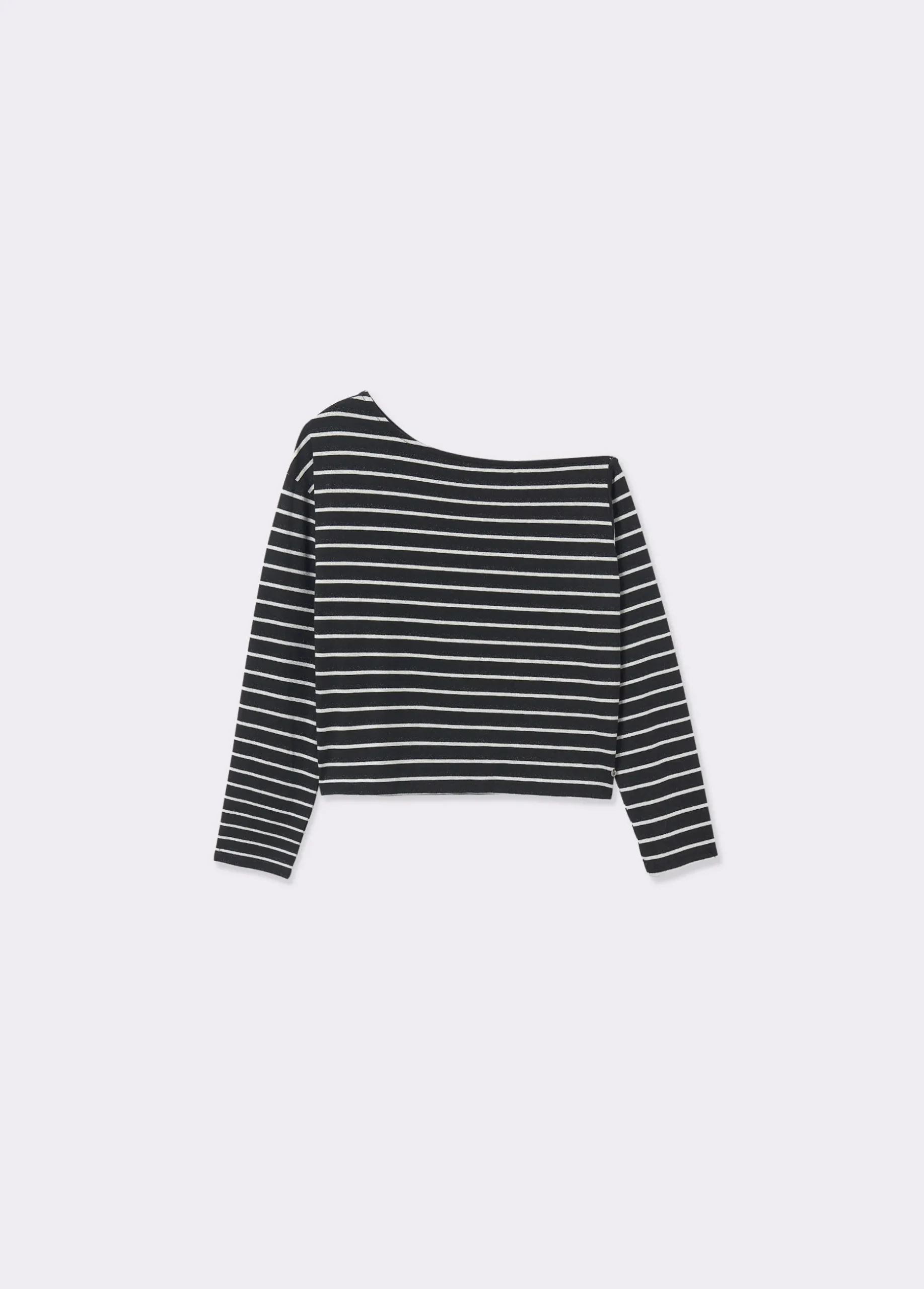 Camiseta raya lurex escote barco