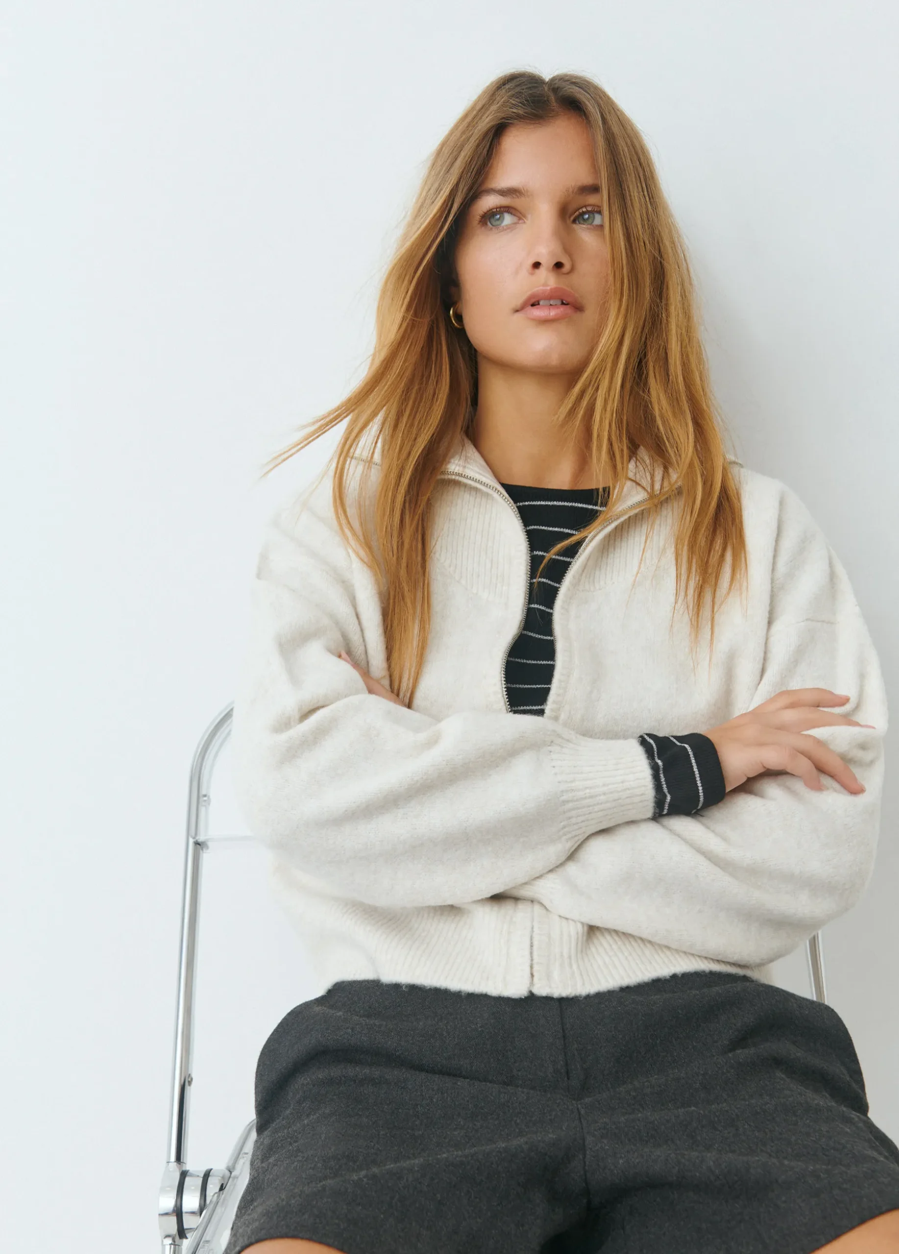 Cardigan cremallera