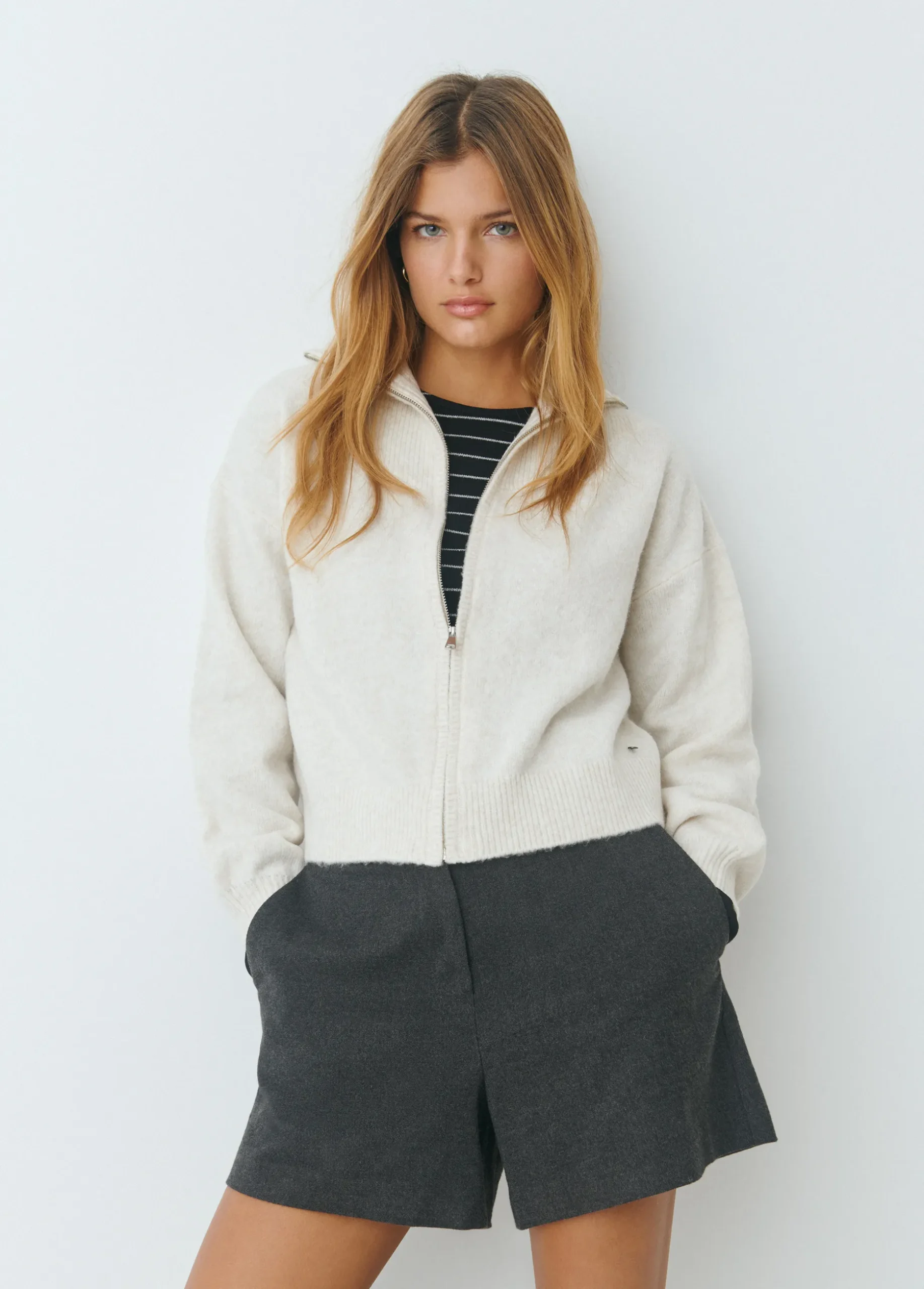 Cardigan cremallera