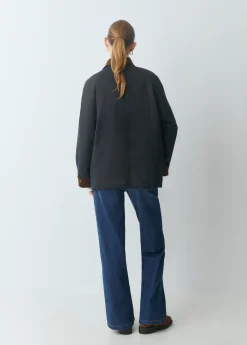 Chaqueta encerada con chaleco borrego extraíble