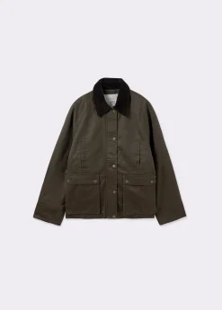 Chaqueta encerada con chaleco borrego extraíble