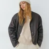 Chaqueta reversible doble faz efecto piel