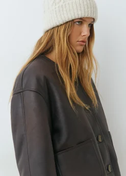 Chaqueta reversible doble faz efecto piel