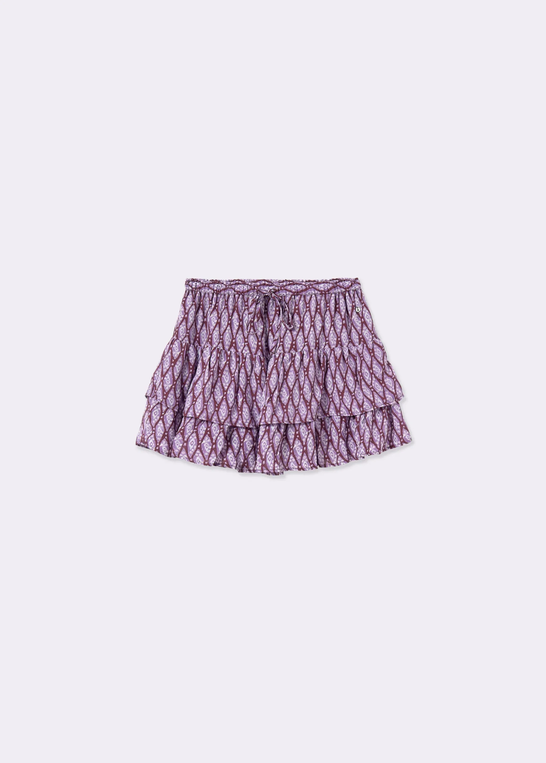 Falda estampada volantes
