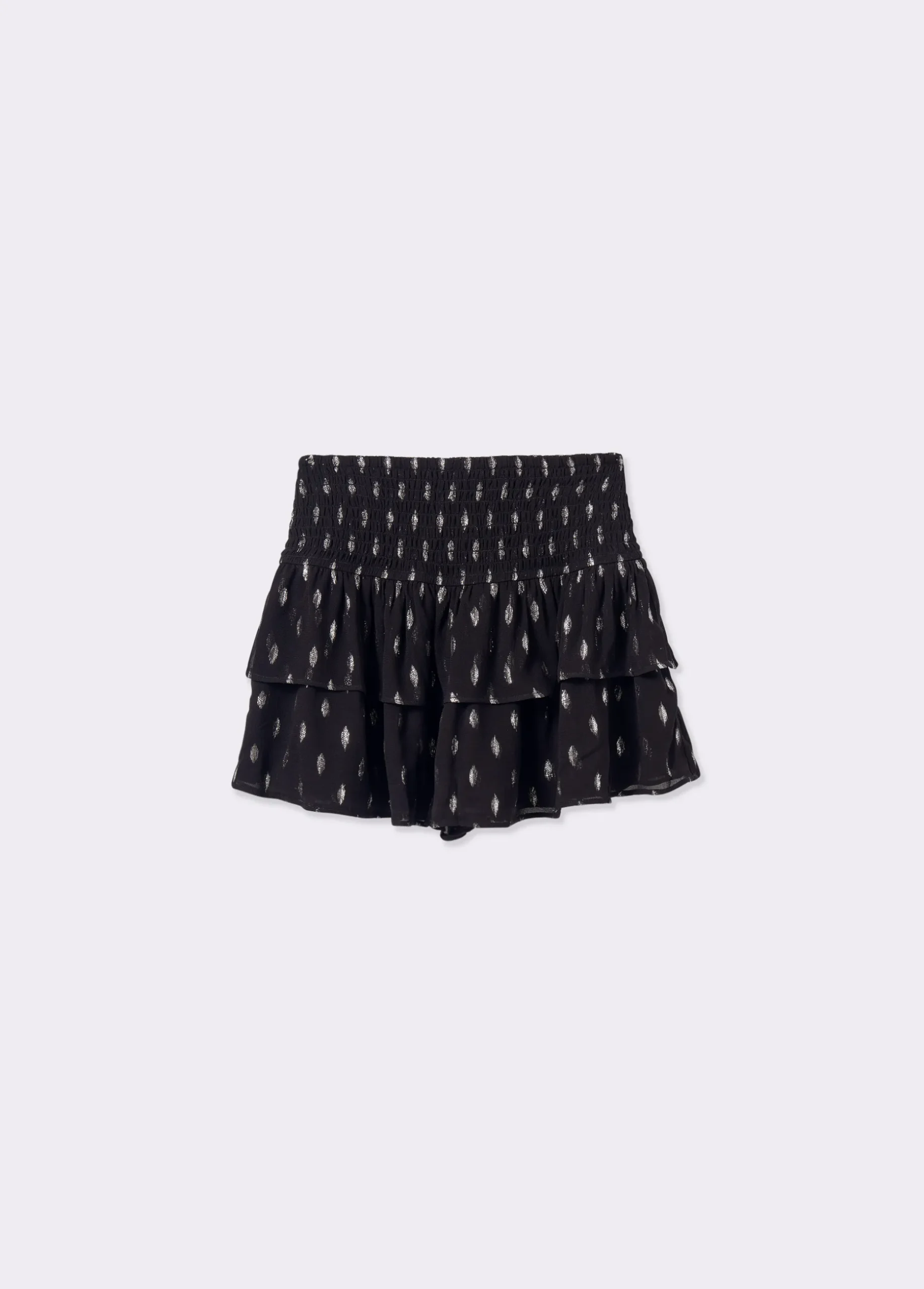 Falda volantes brillo