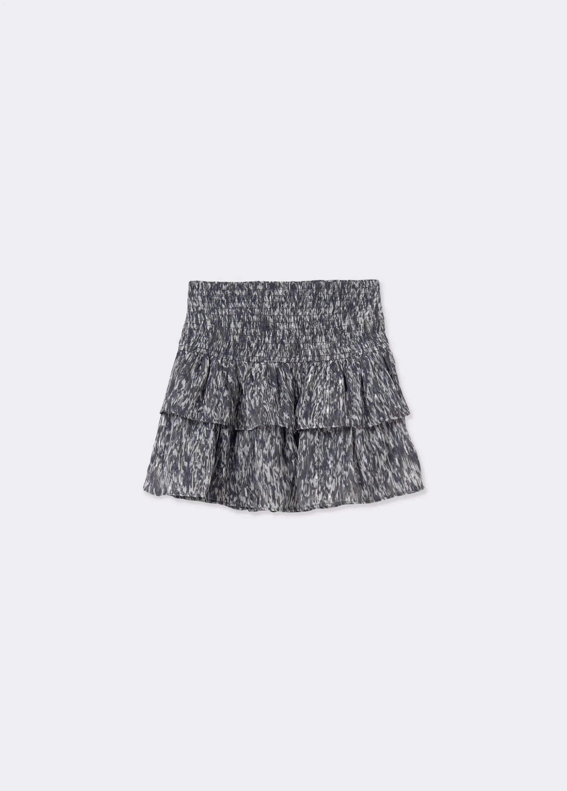 Falda volantes brillo estampada