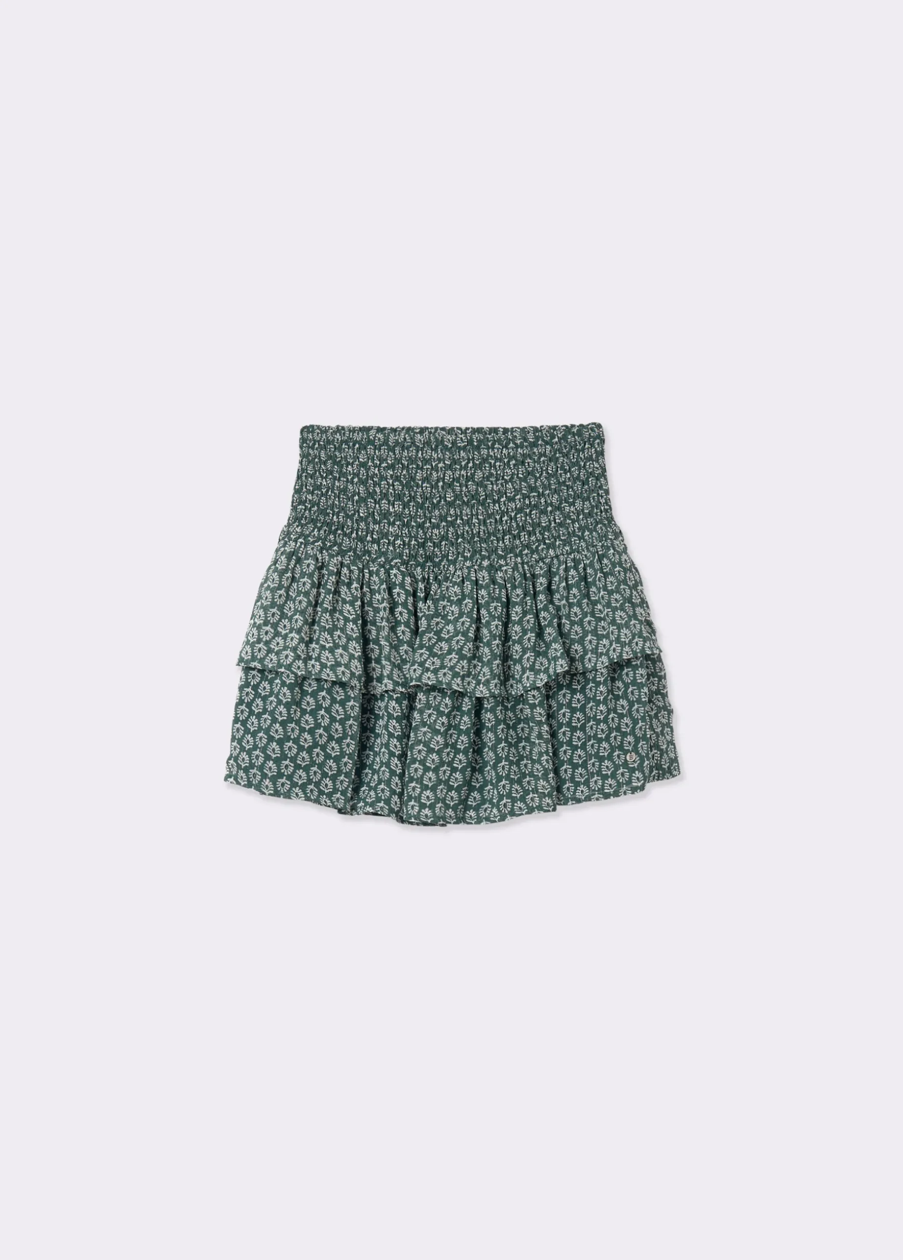 Falda volantes estampado bicolor