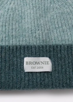 Gorro bicolor canalé lurex