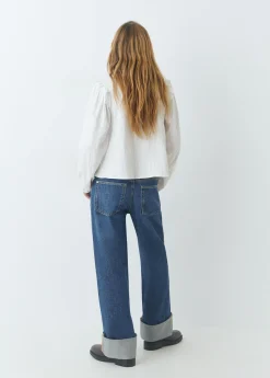 Jeans bajo vuelta