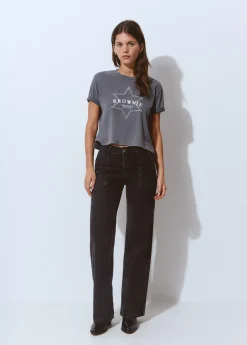 Jeans culotte bolsillo frontal