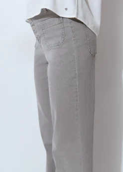 Jeans culotte botones frontales