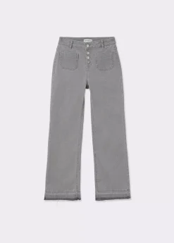 Jeans culotte botones frontales