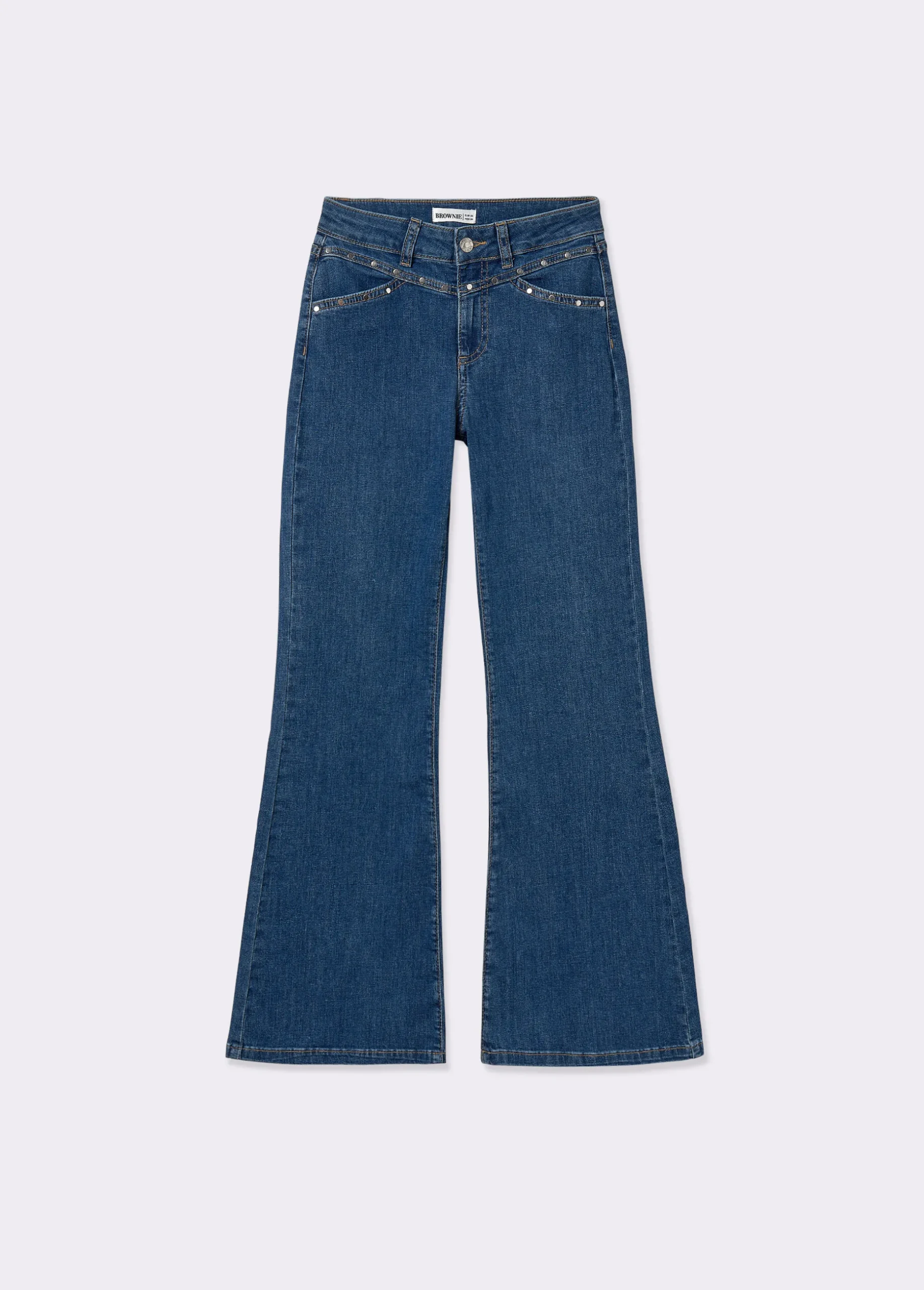 Jeans culotte tachas