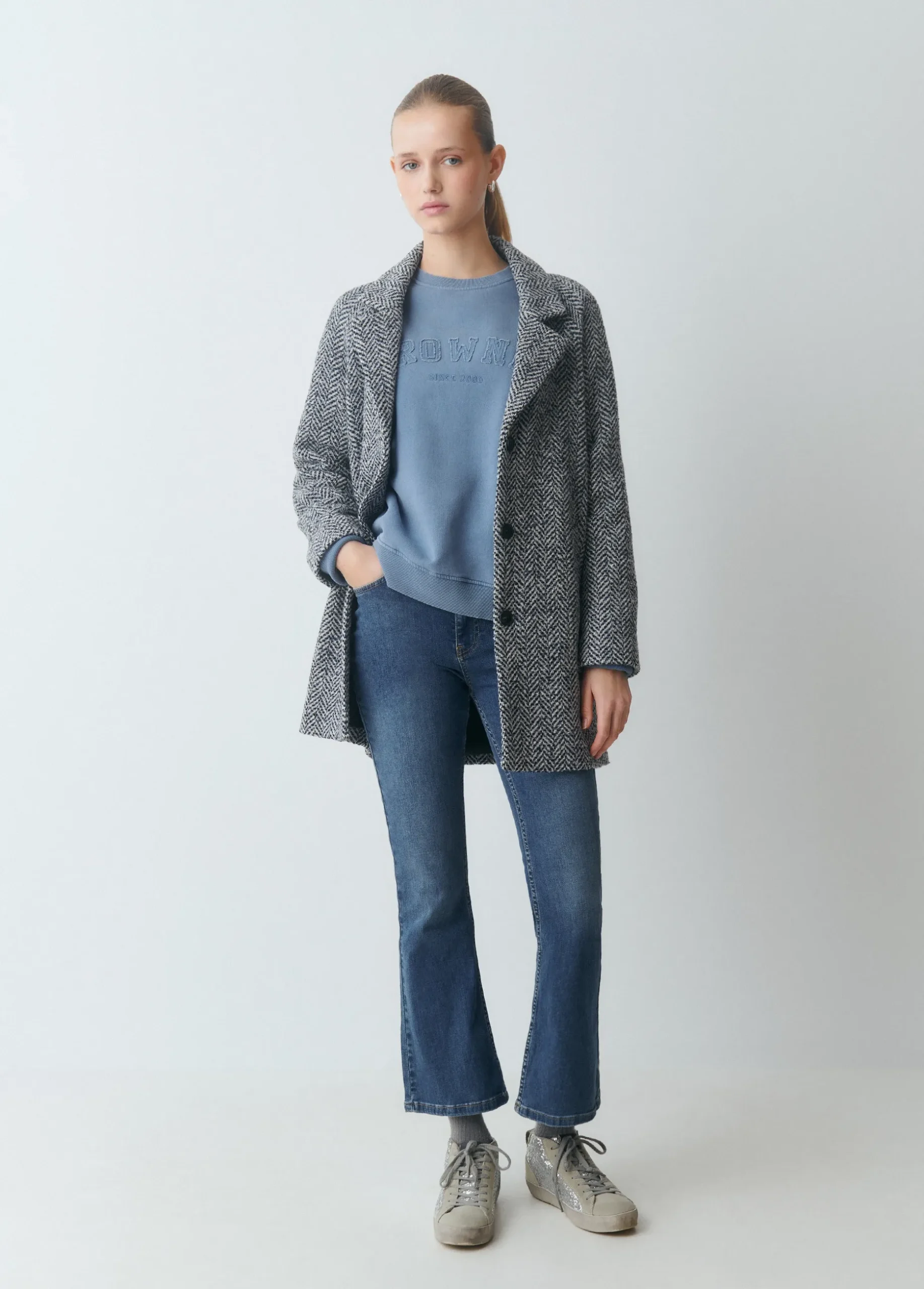 Jeans flare cropped