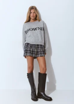 Jersey brownie bordado
