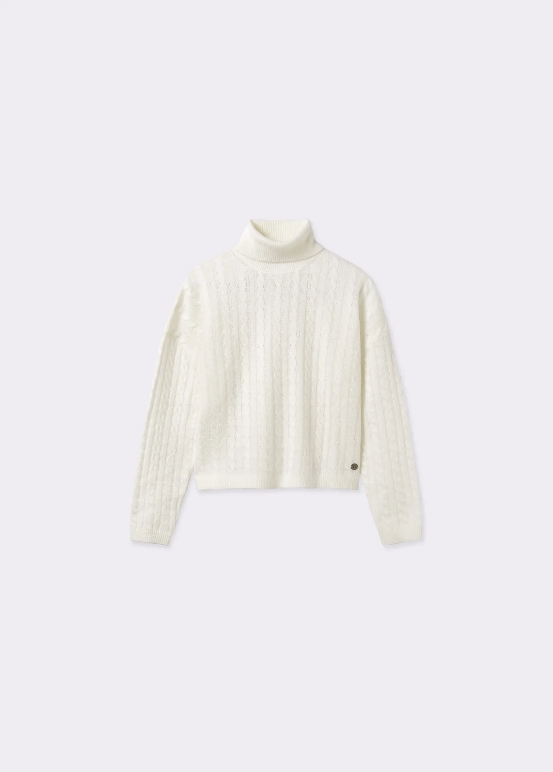Jersey cuello alto trenzas