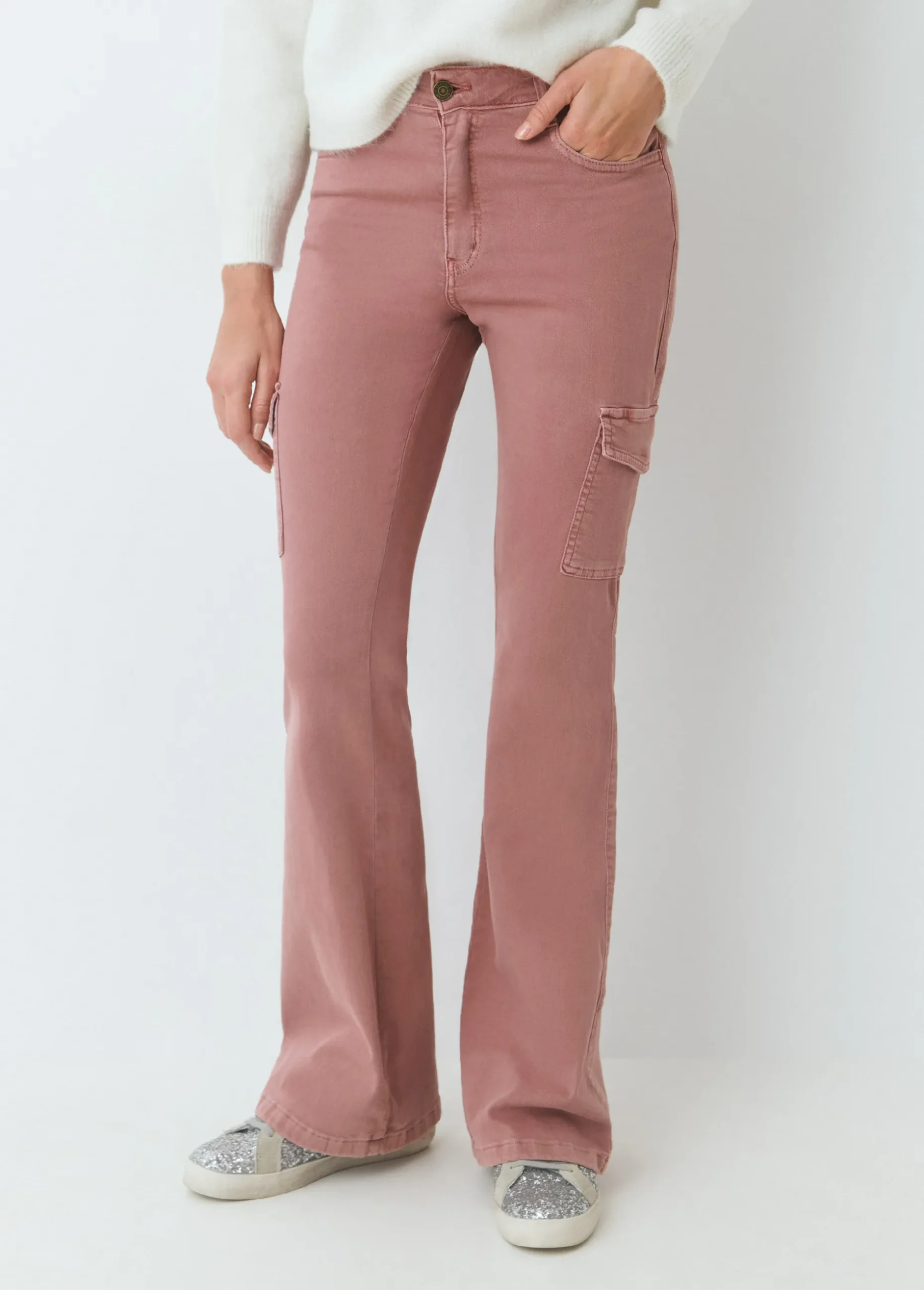 Pantalón campana cargo