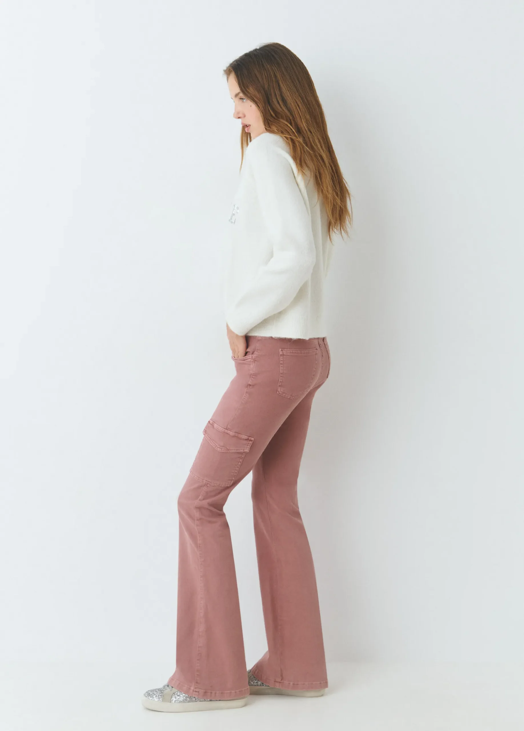 Pantalón campana cargo