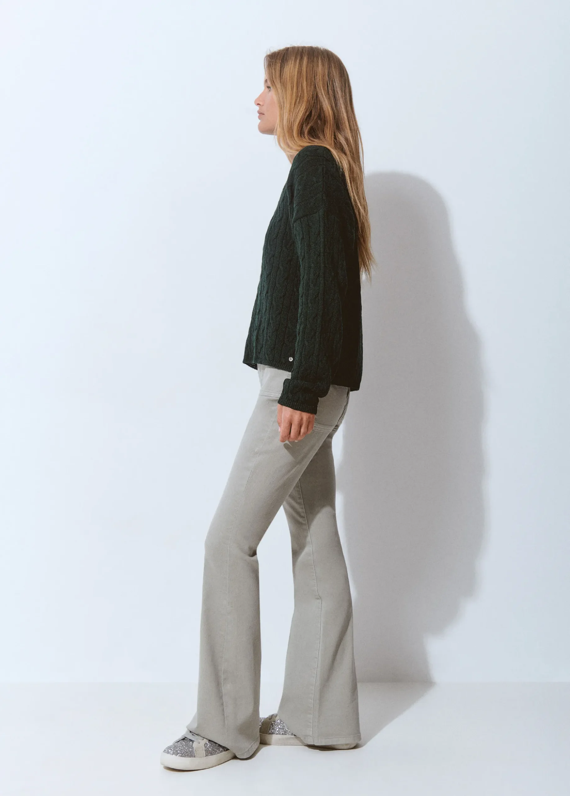 Pantalón campana cinturón