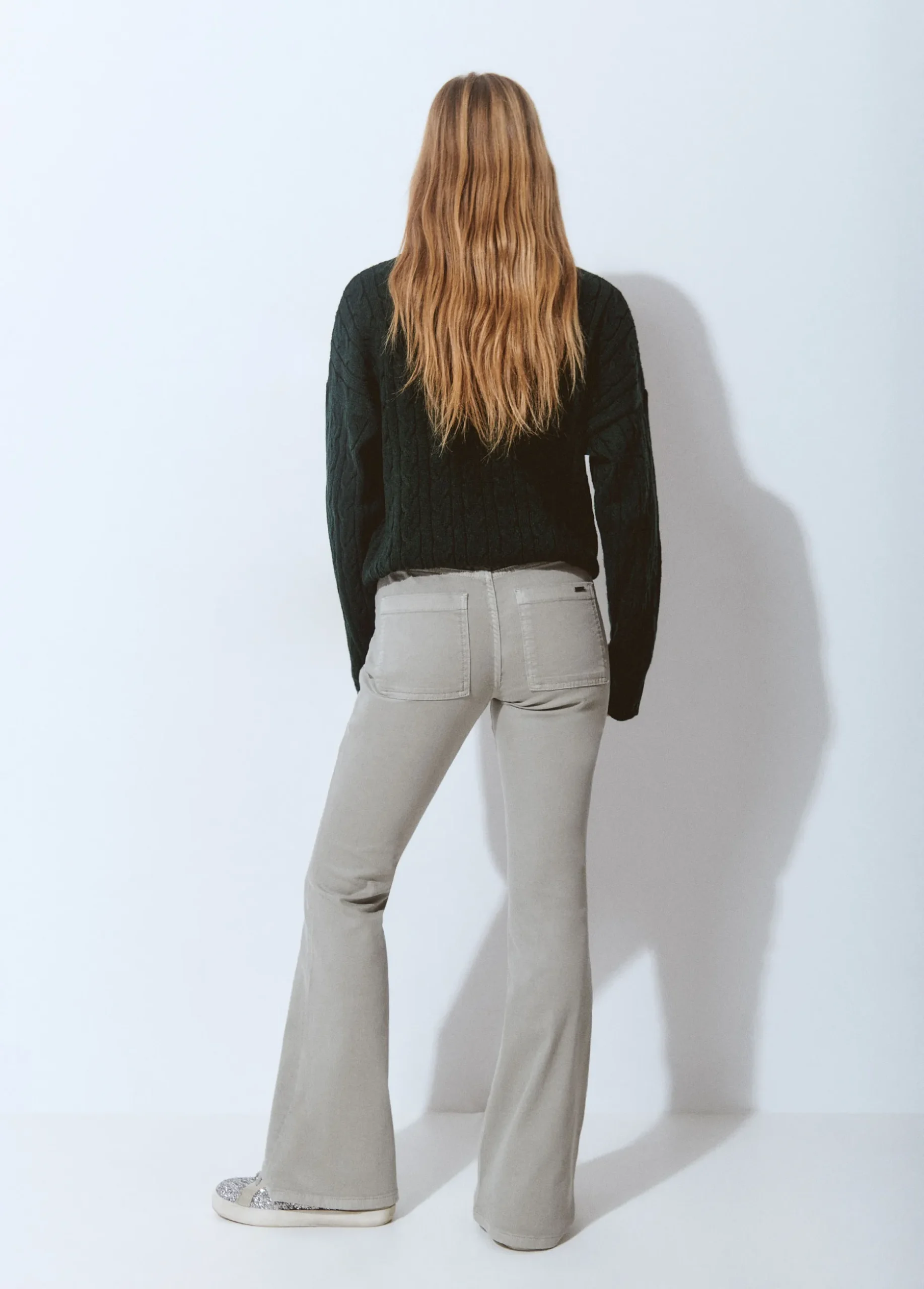Pantalón campana cinturón