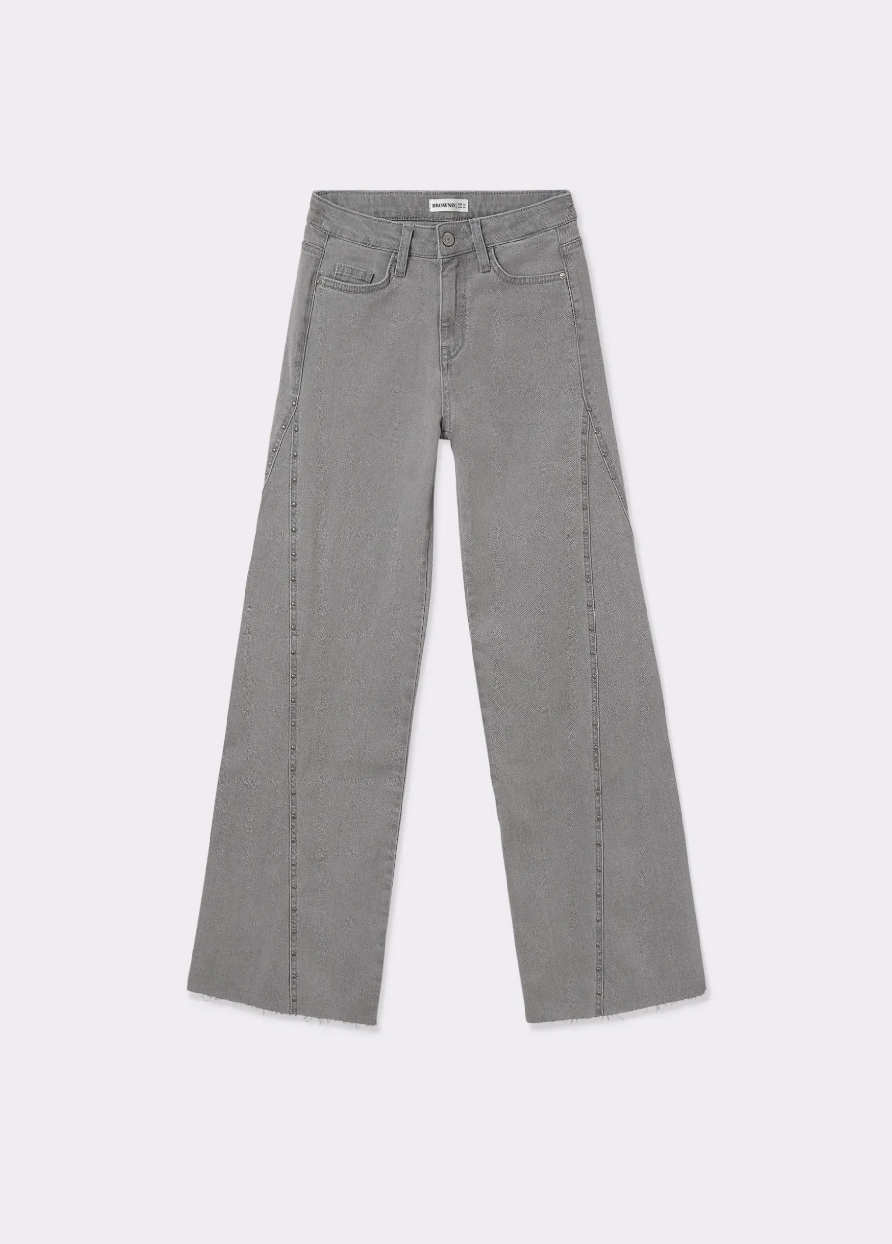 Pantalón corte lateral tachas