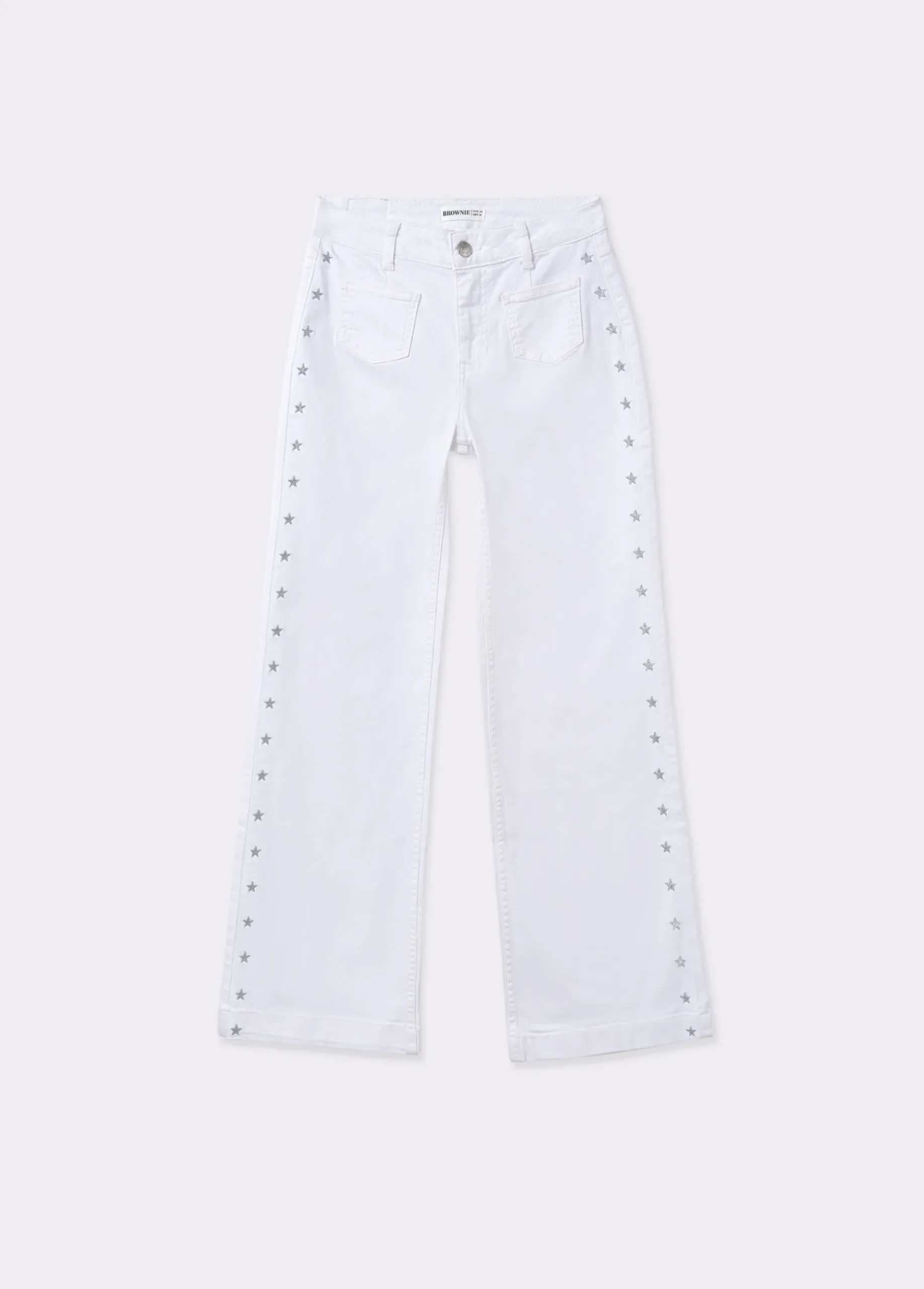 Pantalón culotte bordado estrellas