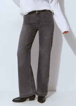 Pantalón culotte bordado estrellas