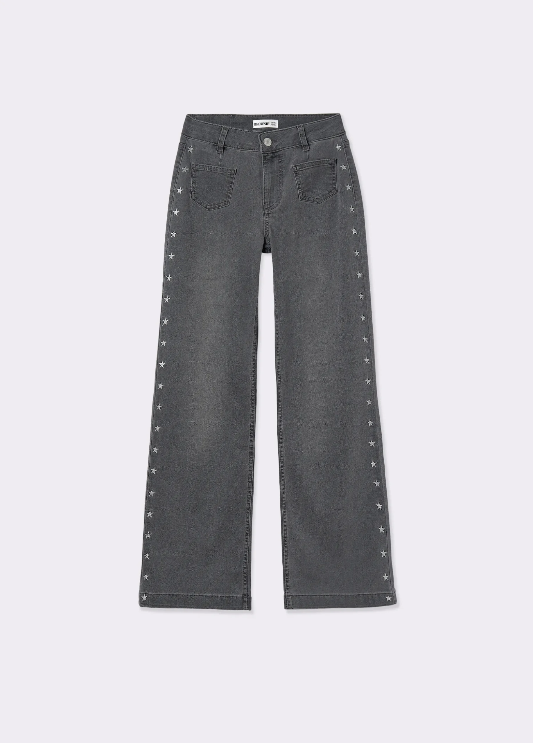 Pantalón culotte bordado estrellas