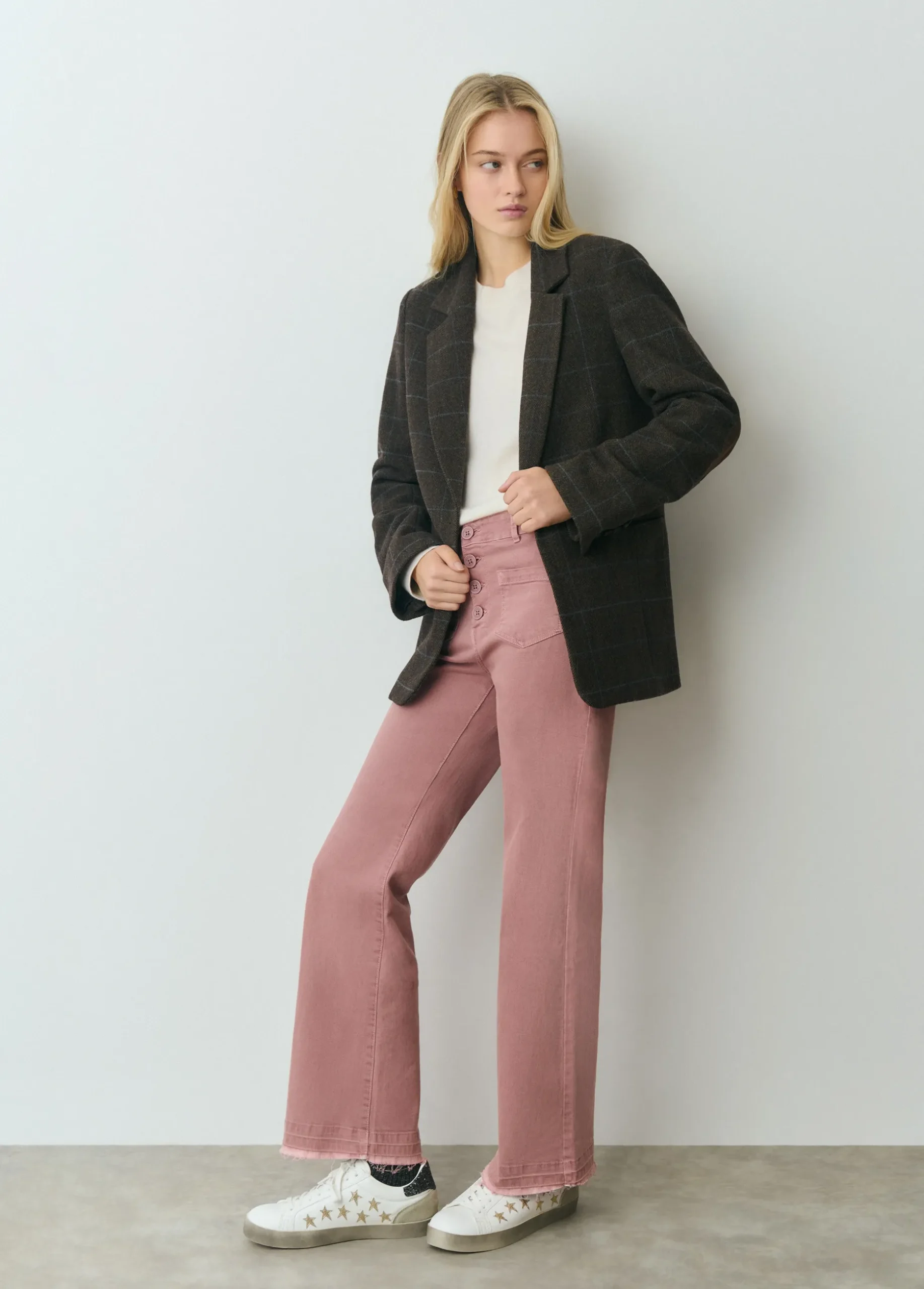 Pantalón culotte botones frontales