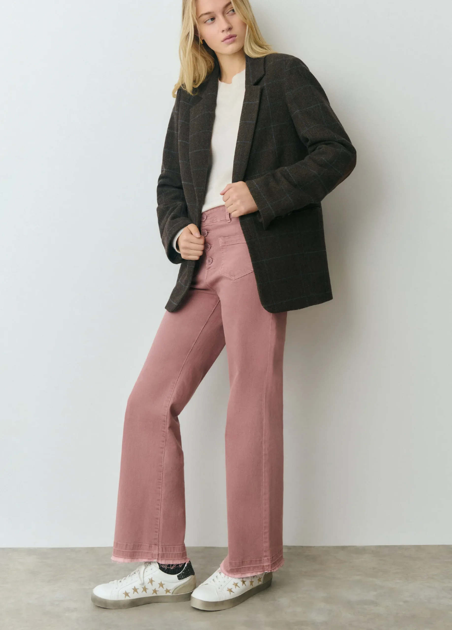 Pantalón culotte botones frontales