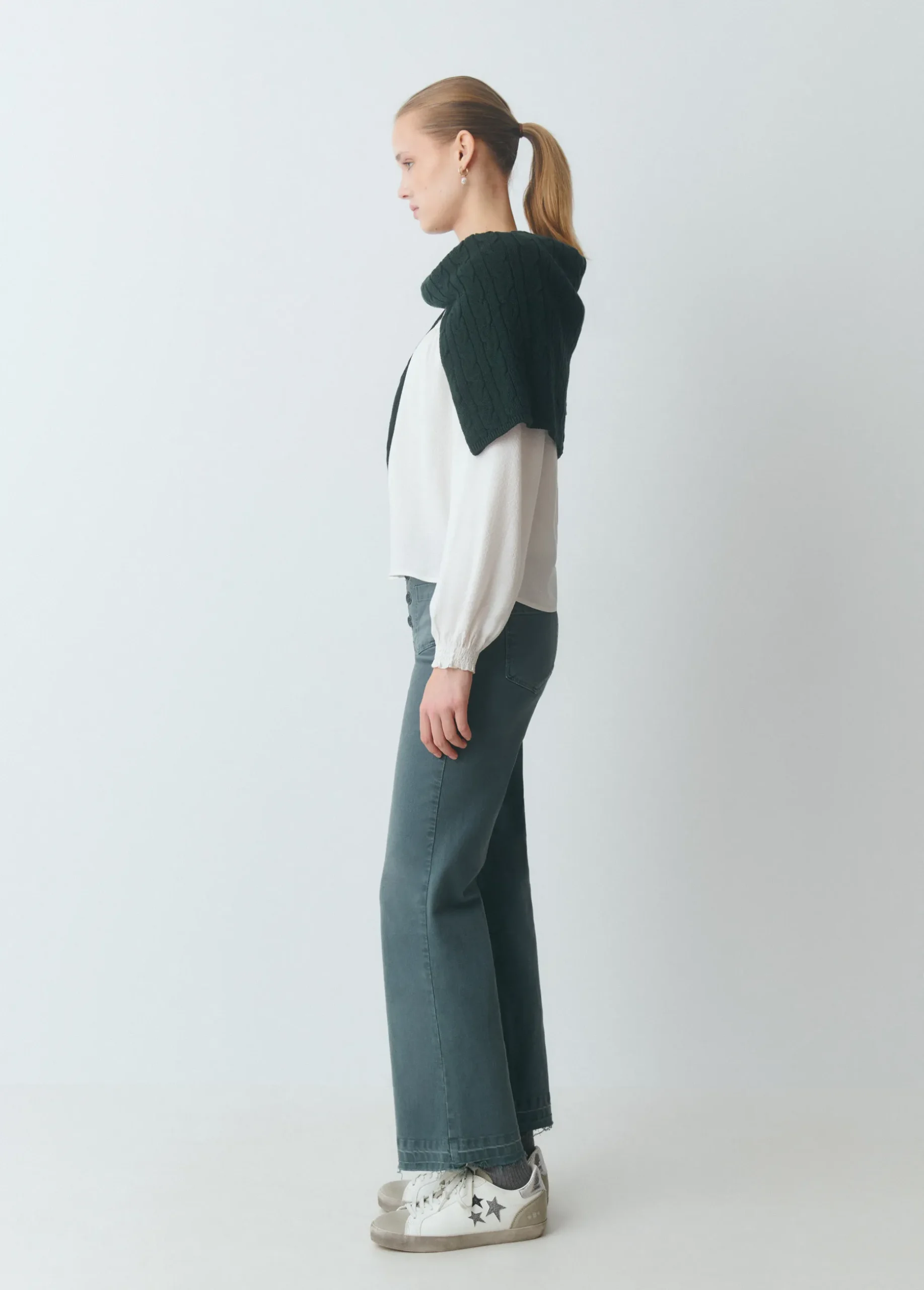 Pantalón culotte botones frontales