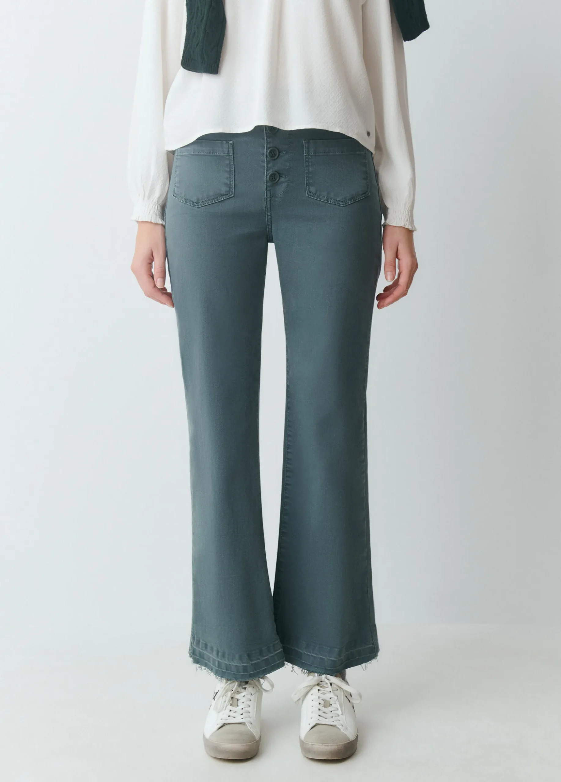 Pantalón culotte botones frontales