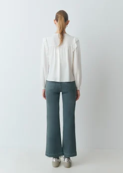 Pantalón culotte botones frontales