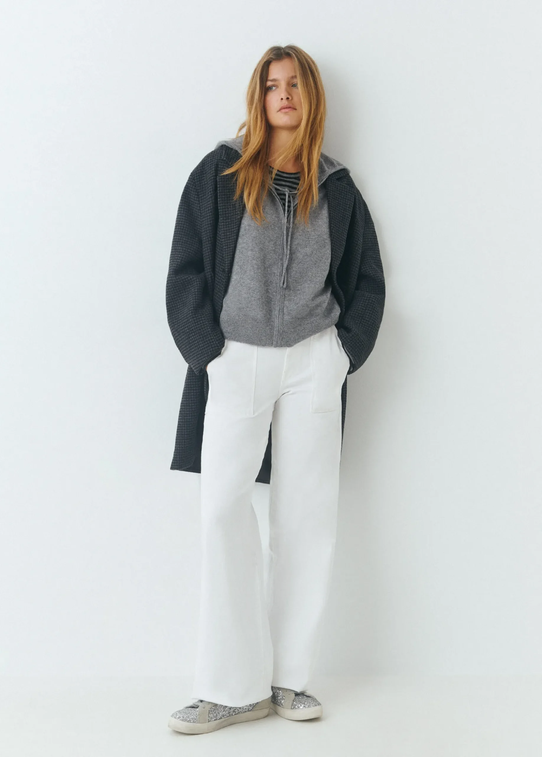 Pantalón culotte con bolsillos frontales