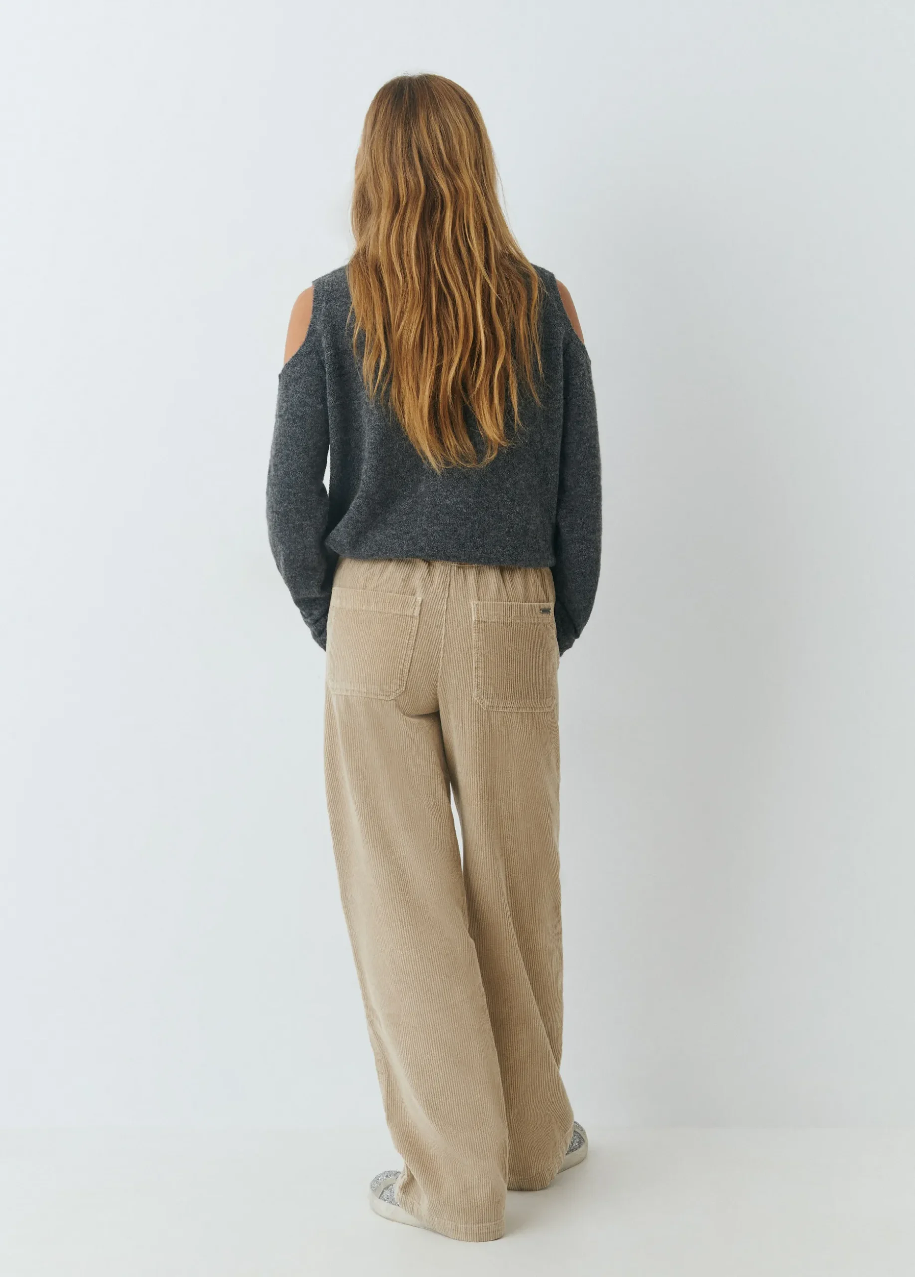 Pantalón pana recto