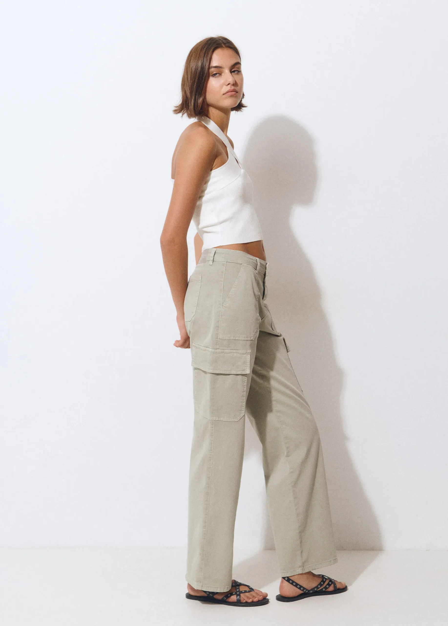 Pantalón recto cargo