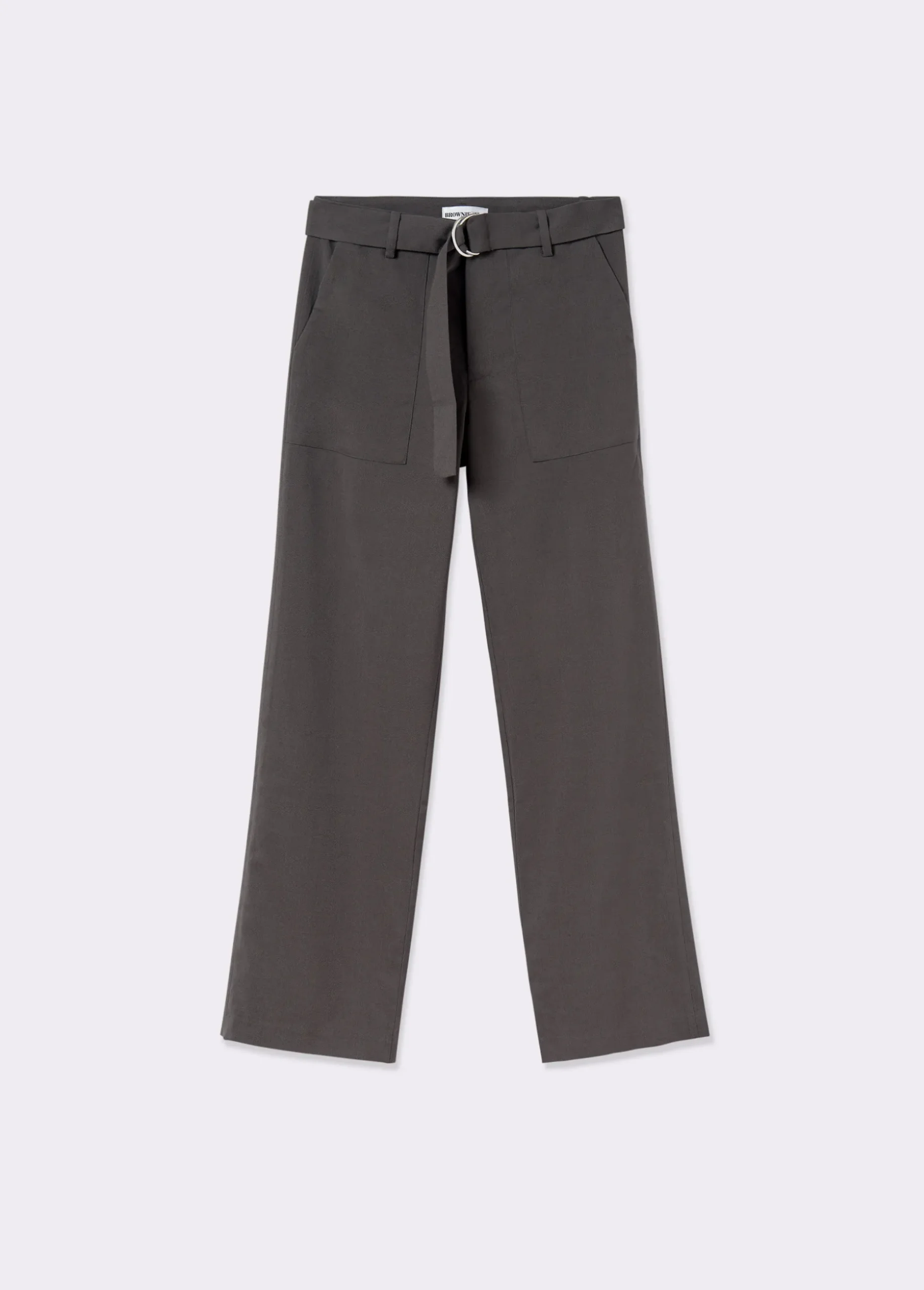 Pantalón recto con cinturón