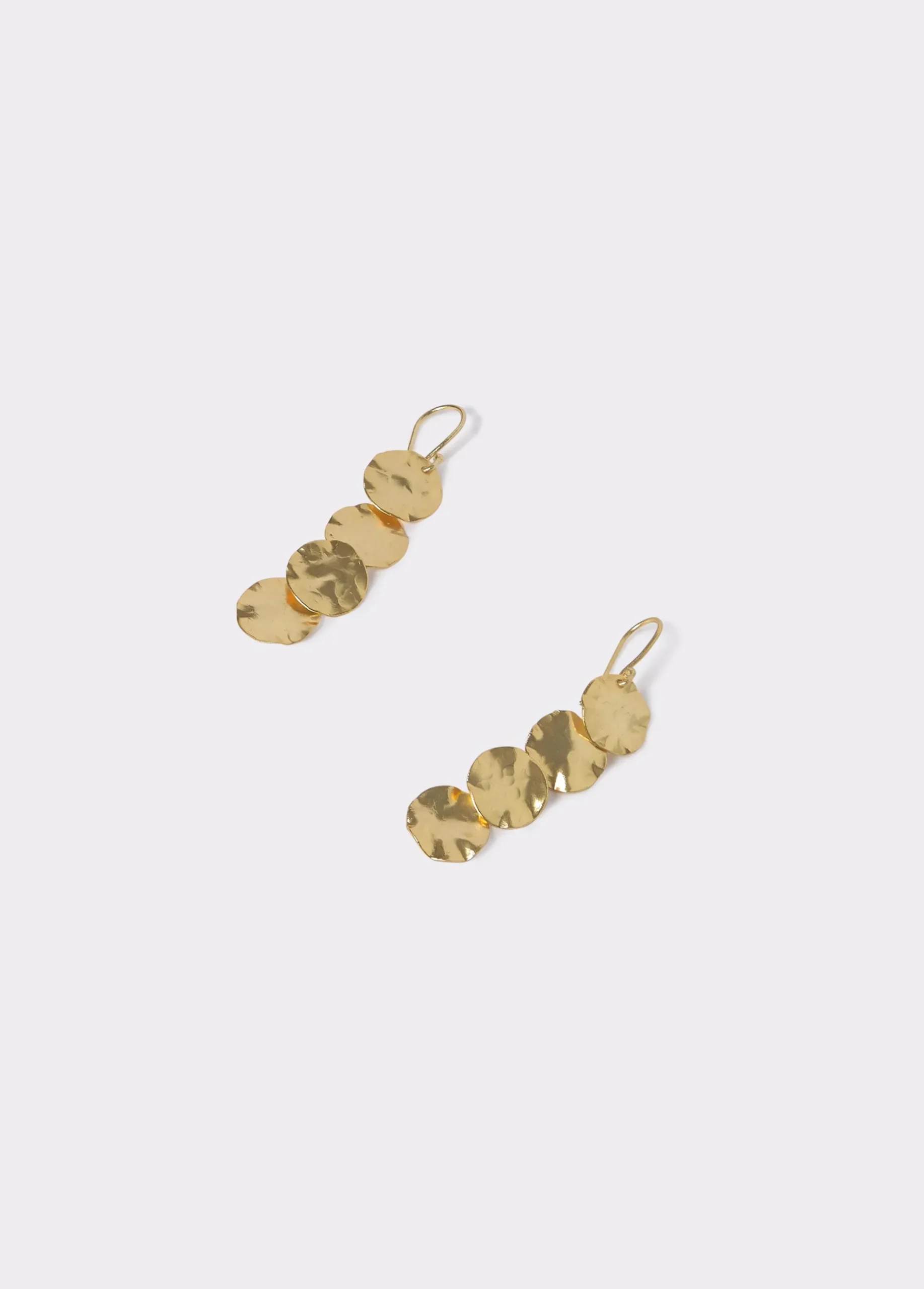 Pendientes largos chapas grabadas