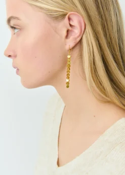 Pendientes largos chapas grabadas